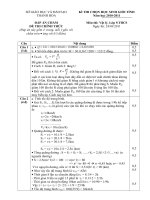Đáp án đề thi HSG Vật Lí tỉnh Thanh Hóa 2011