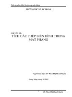 Chuyên đề PHÉP BIẾN HÌNH TRONG MẶT PHẲNG