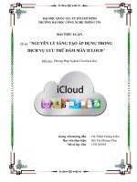 NGUYÊN LÝ SÁNG TẠO ÁP DỤNG TRONG DỊCH VỤ LƯU TRỮ ĐÁM MÂY ICLOUD