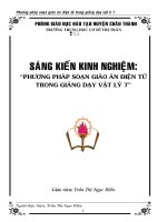 Phương pháp soạn giáo án điện tử trong giảng dạy vật lí 7