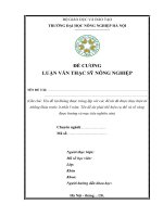 Mẫu đề cương luận văn Thạc sỹ