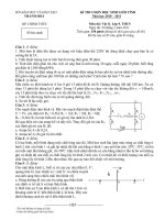 Đề HSG Vật lí Tỉnh Thanh Hóa 2011