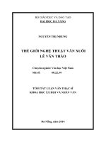 Thế giới nghệ thuật văn xuôi Lê Văn Thảo