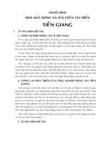 THUYẾT MINH KIẾN TRÚC NHÀ MÁY ĐÓNG VÀ SỬA CHỮA TIỀN GIANG