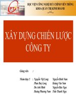 XÂY DỰNG CHIẾN LƯỢC CÔNG TY