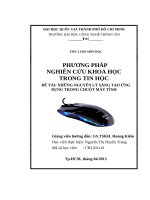 NHỮNG NGUYÊN LÝ SÁNG TẠO ỨNG DỤNG TRONG CHUỘT MÁY TÍNH