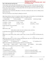 249 câu TRẮC NGHIỆM hóa học TỔNG hợp