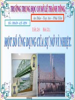 TIET 24  MOT SO UNG DUNG CUA SU NO VI NHIET