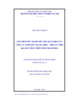 Giải pháp đẩy mạnh tiêu thụ quạt điện của công ty TNHH một thành viên quang điện   điện tử trên địa bàn nông thôn tỉnh thanh hóa