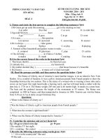 Đề kiểm tra Hk2- Anh 8 -đề 2