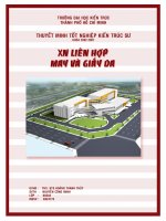 THUYẾT MINH KIẾN TRÚC XÍ NGHIỆP LIÊN HỢP MAY VÀ GIẦY DA