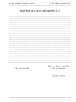 ĐỒ ÁN CHUYÊN NGÀNH MAY : công tác lập bảng Qui trình công nghệ, tính giá công đoạn áp dụng trực tiếp cho mã hàng  Áo ngoài.