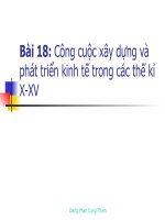 Cong cuoc xay dung va phat trien kinh te the ky X - XV