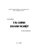 Giáo trình tài chính doanh nghiệp   TS  phạm thanh bình