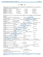 đề thi thử tiếng anh số 1