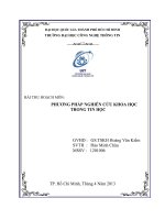 Phương Pháp Nghiên Cứu Khoa Học Trong Tin Học