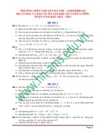 Đề cương ôn tập học kỳ i lớp 12 môn toán năm học 2012   2013 (THPT chuyên hà nội   amsterdam)