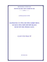 Giải pháp đầu tư công cho nông nghiệp trong xây dựng nông thôn mới trên địa bàn huyện yên thế tỉnh bắc giang