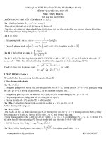 Mot so de luyen thi Dai Hoc Mon Toan