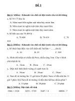 MỘ SỐ ĐỀ TỰ LUYỆN TOÁN LỚP 3