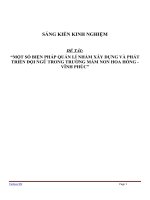 MỘT số BIỆN PHÁP QUẢN lí NHẰM xây DỰNG và PHÁT TRIỂN đội NGŨ TRONG TRƯỜNG mầm NON HOA HỒNG   VĨNH PHÚC