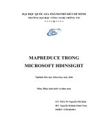 Tiểu luận môn Điện toán lưới và đám mây MAPREDUCE TRONG MICROSOFT HDINSIGHT