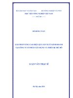 Giải pháp nâng cao hiệu quả sản xuất kinh doanh tại công ty cổ phần xây dựng và thiết bị thủ đô