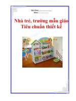 Nhà trẻ, trường mẫu giáo   tiêu chuẩn thiết kế