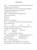 bộ đề trắc nghiệm môn sinh học lớp 9