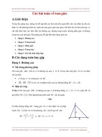 Chuyên đề các bài toán về tam giác