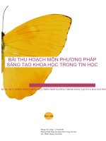 QUÁ TRÌNH PHÁT TRIỂN DỰA TRÊN NHỮNG PHÁT MINH SÁNG TẠO CỦA HAI SẢN PHẨM ĐƯƠNG ĐẠI