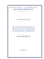 Thực trạng và giải pháp nhằm nâng cao việc thực hiện các quyền sử dụng đất ở tại huyện đông anh   thành phố hà nội