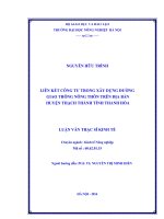 Liên kết công tư trong xây dựng đường giao thông nông thôn trên địa bàn huyện thạch thành tỉnh thanh hóa