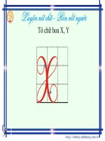 Tô chữ hoa X, Y lớp 1 tuần 34
