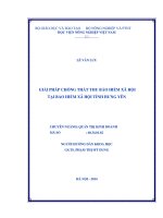 Giải pháp chống thất thu bảo hiểm xã hội tại bảo hiểm xã hội tỉnh hưng yên