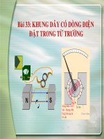 Bài 33- khung dây có dòng điện đặt trong từ trường
