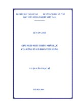 Giải pháp phát triển nhân lực của công ty cổ phần tiên hưng