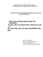 Phân tích phương pháp sáng tạo SCAMPER từ góc nhìn của phép biện chứng duy vật và đề xuất một cách sử dụng SCAMPER hiệu quả