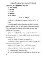 BỒI DƯỠNG HỌC SINH GIỎI MÔN ĐỊA LÝ