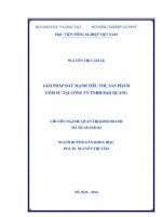 Giải pháp đẩy mạnh tiêu thụ sản phẩm gốm sứ tại công ty TNHH bảo quang