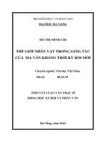 Thế giới nhân vật trong sáng tác của Ma Văn Kháng thời kỳ đổi mới