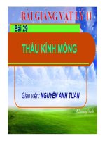 Bài giảng thấu kính mỏng vật lý 11