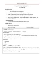 Giáo án unit 3 tiếng anh 12