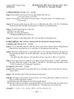 Đề kiểm tra HK II (2010-2011). THPT Trưng Vương