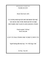 Luận văn thạc sĩ Tư tưởng pháp quyền Hồ chí Minh với việc xây dựng nhà nước pháp quyền xã hội chủ nghĩa Việt Nam của dân, do dân, vì dân (full)