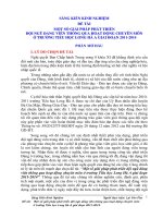 sáng kiến kinh nghiệm Một số giải pháp phát triển đội ngũ đảng viên thông qua hoạt động chuyên môn ở trường Tiểu học Long Hà A giai đoạn 2011-2014