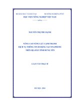 Nâng cao năng lực cạnh tranh dịch vụ thông tin di động tại vinaphone trên địa bàn tỉnh hưng yên