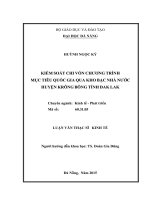 Luận văn thạc sĩ Kiểm soát chi vốn chương trình mục tiêu quốc gia qua kho bạc nhà nước Huyện Krông Bông Tỉnh Đăk Lắk (full)