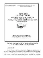 sáng kiến kinh nghiệm ỨNG DỤNG CÔNG NGHỆ THÔNG TIN TRONG CÔNG TÁC QUẢN LÝ VÀ GIẢNG DẠY Ở TRƯỜNG TIỂU HỌC MAI THỦY