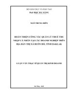 Luận văn thạc sĩ Hoàn thiện công tác quản lý thuế thu nhập cá nhân tại các doanh nghiệp trên địa bàn thị xã Buôn Hồ, Tỉnh Đăk Lăk (full)